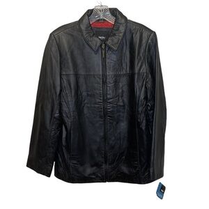 NWT Massimo Men 100% Leather Jacket Size M